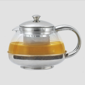 Teiera in Vetro Resistente al Calore e Acciaio Inossidabile con Filtro e Infusore, Articoli Promozionali Lihong - Product Image 4