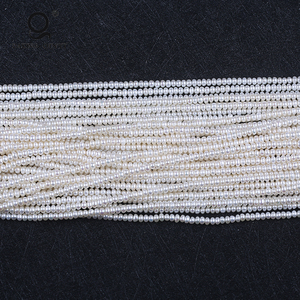 Perle Naturali di Alta Qualità Bianche 2.5-3mm a Forma di Bottone Piccole Perle d'Acqua Dolce - Product Image 2