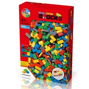 Building Bricks 1000 Pieces Set, Classic 1000 Pieces Building Blocks in 10 Colors Compatible with All Major Brands