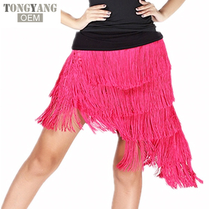 TONGYANG-falda con borlas para mujer, falda de baile latino, Salsa, <span class=keywords><strong>Cha</strong></span>, Rumba, Samba, salón de baile <span class=keywords><strong>Tango</strong></span>, bailarina - Product Image 4