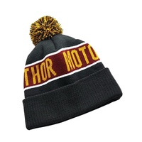 Gorro Oficial de Fútbol para Adultos, con Texto Jacquard, Forro Polar Suave para Invierno, Unisex, para Playa o Negocios