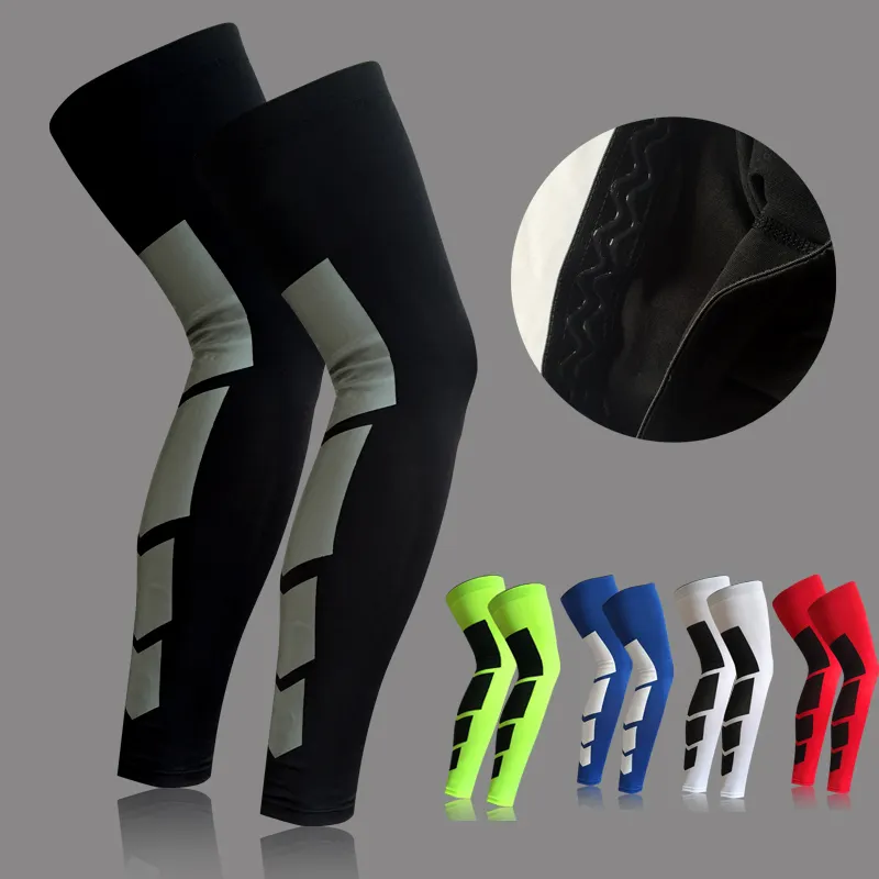 Adultes silicone vagues compression unisexe vélo basket-ball élastique jambe orthèse pour genou