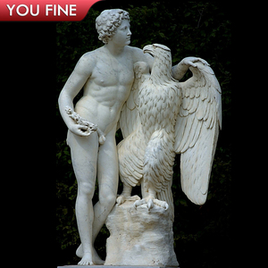 Escultura Griega de Mármol de Tamaño Real de <span class=keywords><strong>Zeus</strong></span> Águila Canymede, Tallada a Mano en Piedra Natural Personalizada - Product Image 4