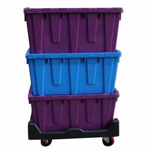 Boîtes industrielles en plastique robustes <span class=keywords><strong>de</strong></span> grande taille avec couvercles, <span class=keywords><strong>pour</strong></span> usage en <span class=keywords><strong>jardin</strong></span>, rangement d'<span class=keywords><strong>outils</strong></span>, <span class=keywords><strong>caisse</strong></span> en plastique <span class=keywords><strong>de</strong></span> 90 l - Product Image 6