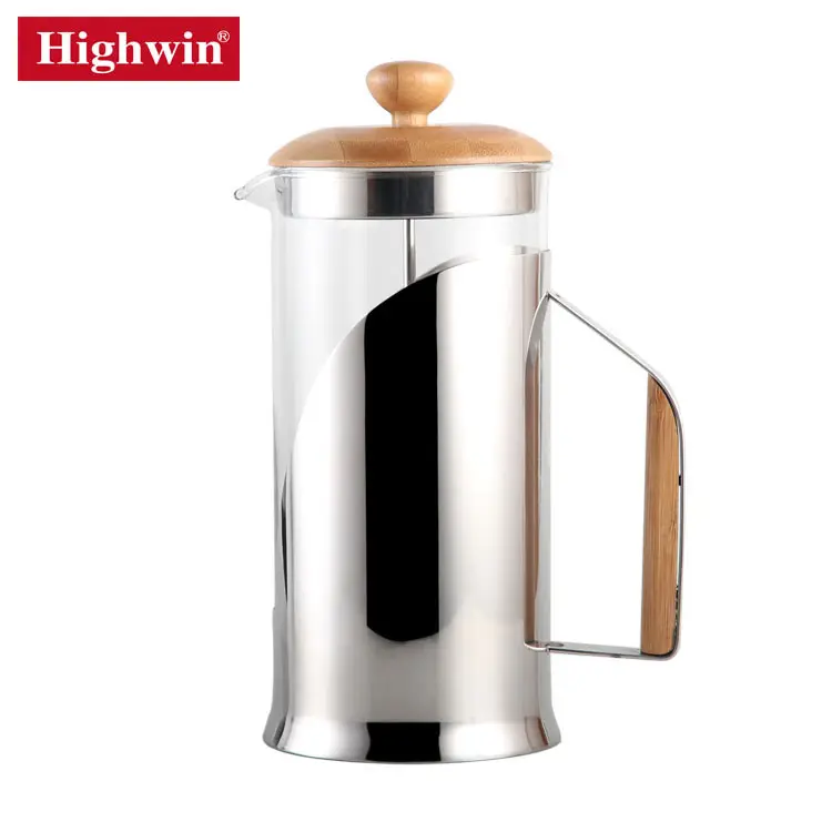 Bsci مراجعة Highwin مصنع الفولاذ المقاوم للصدأ القهوة تصفية براد شاي صانع المشروب البارد صانع القهوة البورسليكات الزجاج