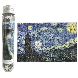 150 Stuks-Mini Puzzel Van Van Gogh Starry Night Voor Volwassenen En Kinderen/Verpakt In Een Draagbare test Buis Plastic Fles