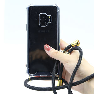 Pendentif à <span class=keywords><strong>collier</strong></span> pour téléphone portable, <span class=keywords><strong>coque</strong></span> transparente Anti-chute, étui de téléphone portable résistant aux chocs avec chaîne en métal pour <span class=keywords><strong>Samsung</strong></span> S8 S9 <span class=keywords><strong>S10</strong></span> Plus Pro - Product Image 5
