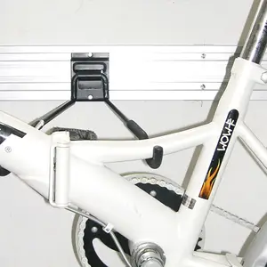 Gancho de parede para bicicleta, trava horizontal de metal para armazenamento de bicicleta