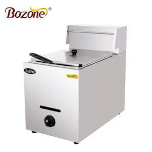 GF-71 CE Approvato Contro parte superiore In Acciaio Inox Tavolo Portatile Patatine fritte 1 Serbatoio 1 Cesto 6 L gpl Gas Friggitrici Commerciali