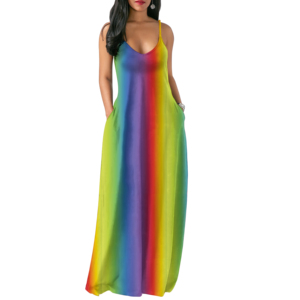 rainbow maxi dresses