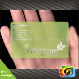 offset printing see-through/transparent pvc business card material
