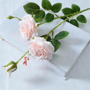 F-1070 Decorazione di Cerimonia Nuziale di Rosa Bouquet di Fiori di Seta Rosa Bianca - Product Image 3