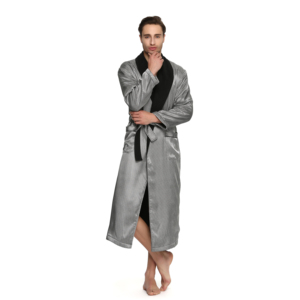 Peignoir <span class=keywords><strong>de</strong></span> bain thermique <span class=keywords><strong>pour</strong></span> hommes avec doublure en satin <span class=keywords><strong>de</strong></span> polyester et <span class=keywords><strong>polaire</strong></span> grande taille disponible-Peignoir en satin <span class=keywords><strong>pour</strong></span> hommes - Product Image 3