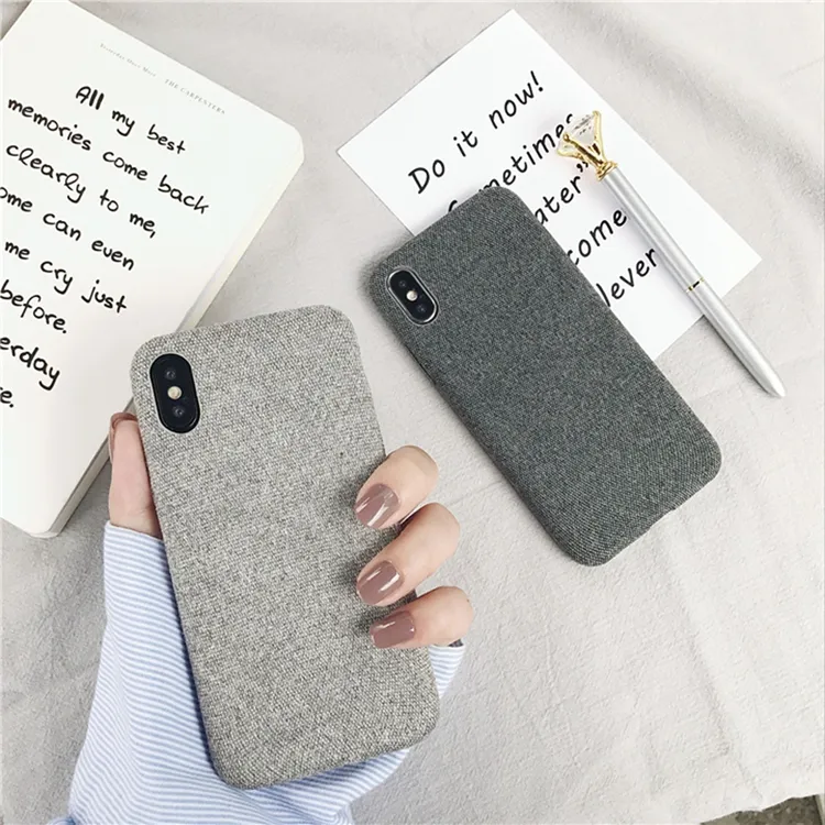 Gaya Sederhana Kain Kasus Ponsel untuk iPhone X Case Kain