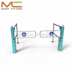Puerta oscilante de barrera unidireccional para supermercado, diseño mecánico de acero de un solo lado para almacenamiento y control de acceso a tiendas - Product Image 4