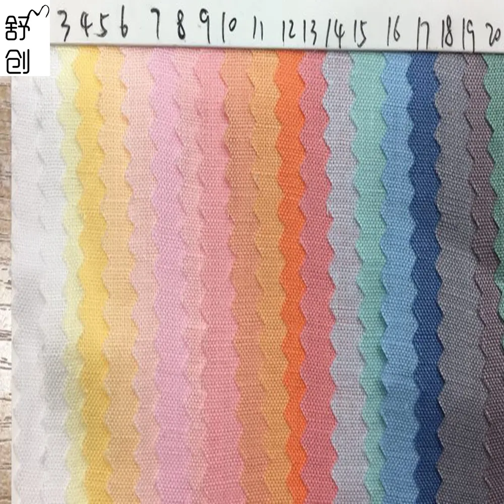 Tissu en lin ramie de couleur unie, m, stock d'usine