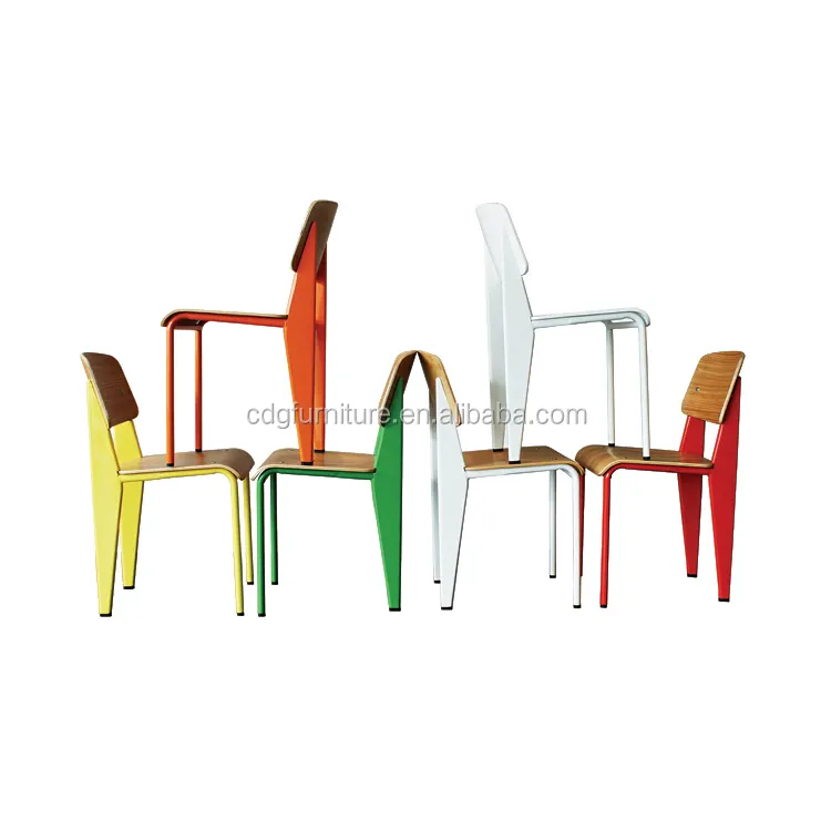 Asiento de madera de diseño famoso, patas de acero inoxidable, sillas de comedor estándar, Kfc Mcdonald'S, cafetería, pastelería, sillas de panadería