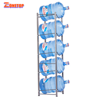 Étagère de présentation pour bouteilles d'eau de 5 gallons à quatre niveaux Zonetop / Étagères empilables pour bouteilles de 5 gallons