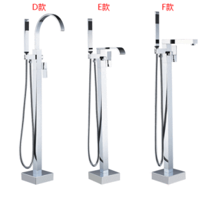 <span class=keywords><strong>Robinet</strong></span> de <span class=keywords><strong>baignoire</strong></span> autoportant à une poignée French Gold Design classique au sol blanc et noir avec fonction électrique - Product Image 4