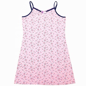 Donne di Marca di modo di stampa o collo del manicotto del bicchierino sveglio delle ragazze vestito da notte nighty sonno vestaglia - Product Image 1