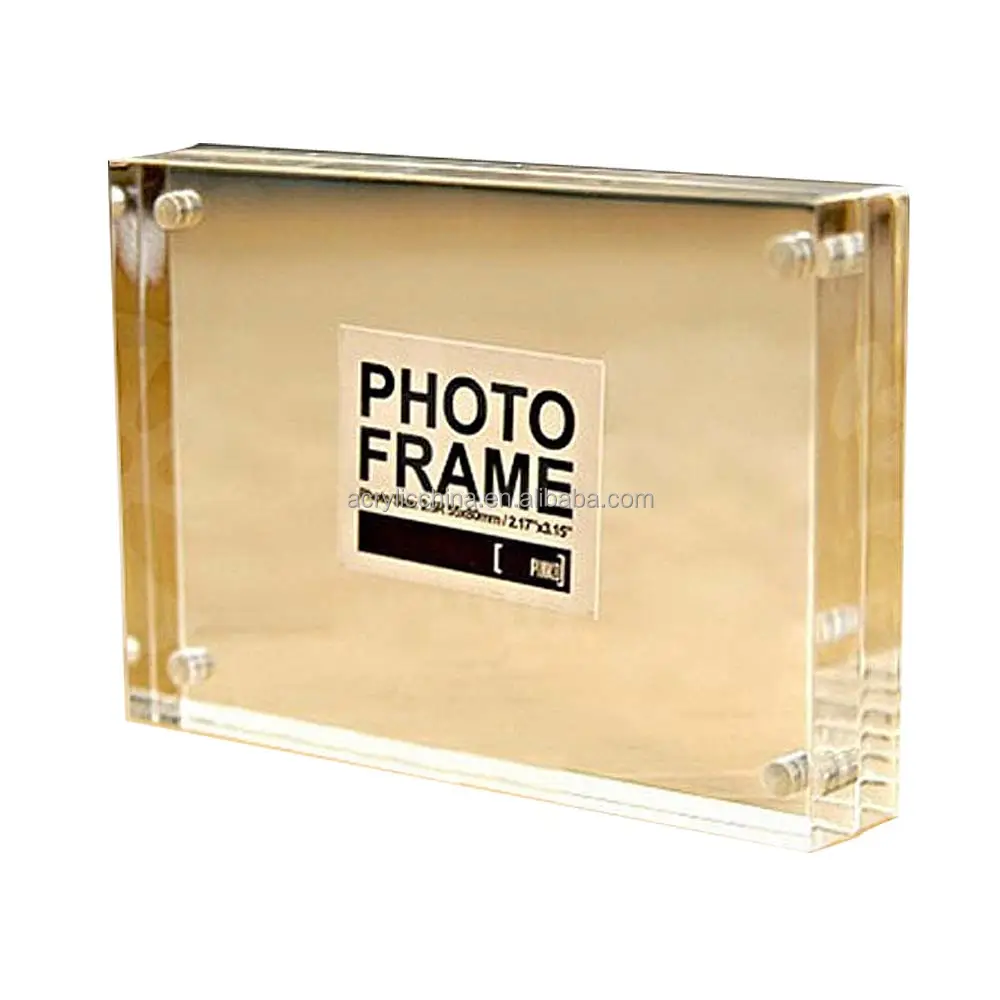 Modern Design Magnetic Acrylic Frame, Acrylic Magnetic Photo Block, Magnet Connecting Acrylic Photo Frame