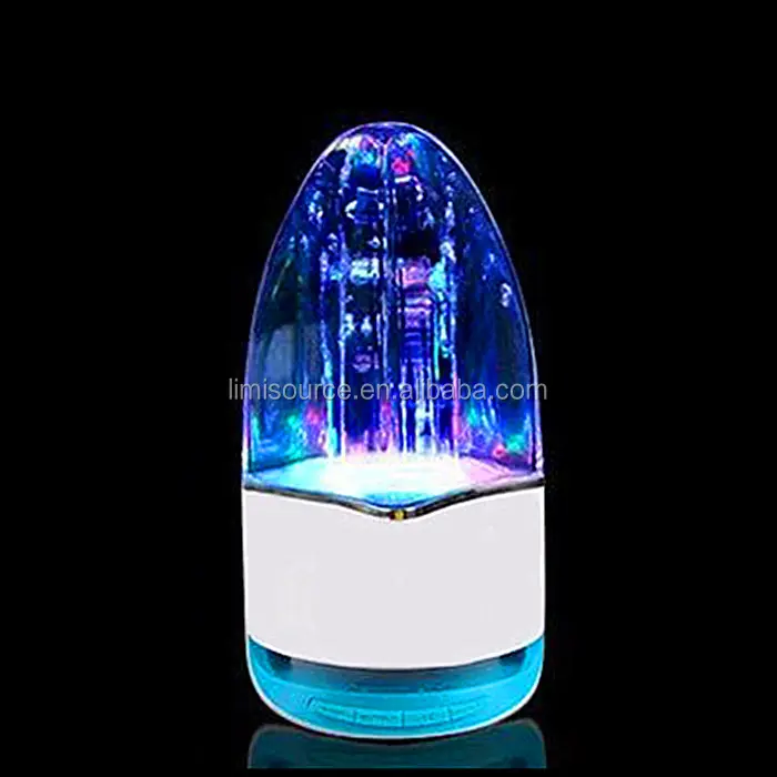 Gift Water Drop Subwoofer Colorful LED Lamp Fountain Water Dance Wireless Music Speaker Support TF Card Stereo Bass
