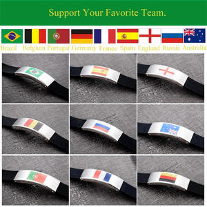 <span class=keywords><strong>2018</strong></span> Nouveau Design La Russie Coupe Du Monde De Silice Gel En Cuir de Football de Football Bracelet Pour Les Fans - Product Image 3