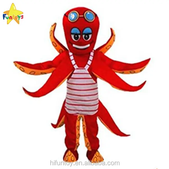 Funtoys CE Zee Dier Octopus Volwassen Cartoon Mascotte Kostuum