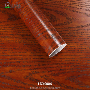 Película decorativa de PVC de grano de madera muy brillante, película de PVC barata, <span class=keywords><strong>papel</strong></span> de Contacto de grano de madera - Product Image 2
