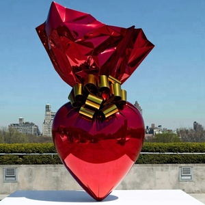 Los artistas famosos moderno pulido de jardín al aire libre de acero inoxidable Sagrado Corazón escultura - Product Image 1