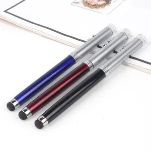 2024 4 in 1 Cellphone mobile phone function light pen LED light tip pen 3D lacquer finish stylus top writing touch pen
