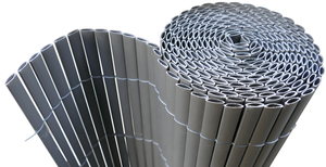 Canisse écologique double face avec assemblage facile PVC <span class=keywords><strong>Gris</strong></span> <span class=keywords><strong>Perle</strong></span> Cadre en bois traité sous pression - Product Image 2