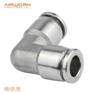 وصلة هوائية من الفولاذ المقاوم للصدأ AirWork <span class=keywords><strong>PL</strong></span> بزاوية 90 درجة مقاس 14 NPT، تركيبات ضاغط هواء معتمدة من CE، وصلة دوارة 4 مم - Product Image 6