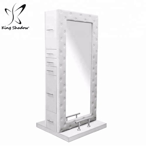 Coiffeuse avec miroir et tabouret / Miroirs de salon de <span class=keywords><strong>coiffure</strong></span> / Tabouret de station de salon Mobilier de salon Chaise de barbier <span class=keywords><strong>Coiffure</strong></span> - Product Image 4