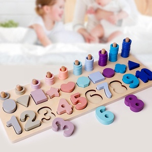 Comptage Forme Empileur En Bois Comte Trier Bloc avec En Bois Coloré en Forme De Numéro <span class=keywords><strong>Mathématiques</strong></span> Blocs - Product Image 3