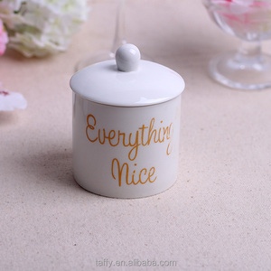 Boda ducha nupcial favores de la ducha del bebé gracias regalos para invitados especias y todo lo bueno de cerámica azúcar tazón olla taza - Product Image 2