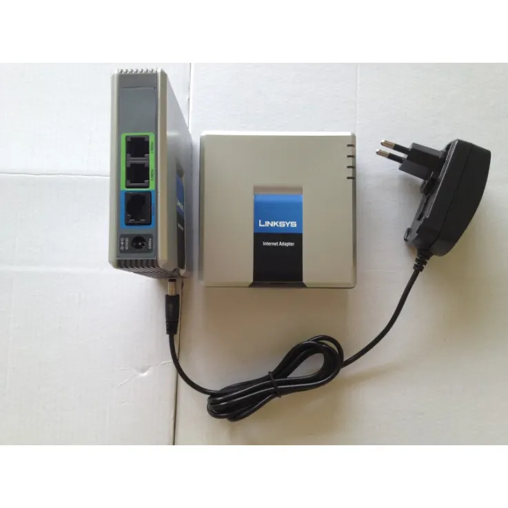 中国供給Unlocked 2FXS SIP ATA格安低コストLINKSYS PAP2T Voip Analog Telephone Adapter