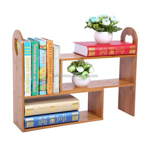 2 שכבות עץ שולחן טבעי במבוק צמח Stand מדף מתלה - Product Image 2