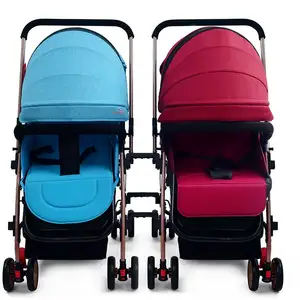 China factory new detachable double baby carriage stroller twin with reversible handle