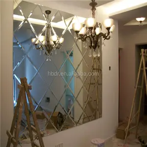 거실을 위한 관례는 알루미늄 거울 장식 벽