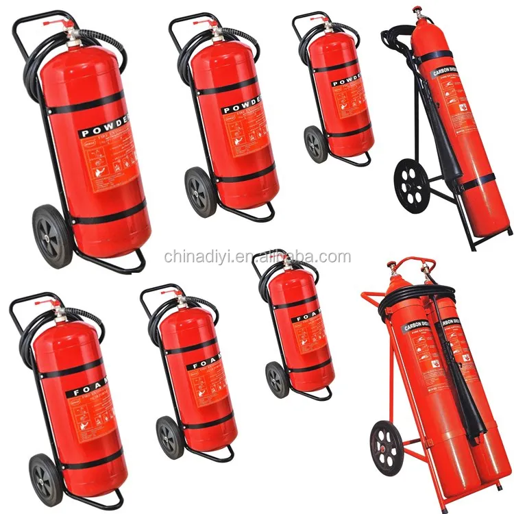wheeled 35kg dry chemical ABC powder trolley fire extinguisher