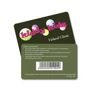 Impresión offset brillante a todo color CR80 PVC membresía tarjeta de regalo número único salón descuento tarjeta VIP