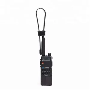 Antena Walkie Talkie seluler Dual Band, VHF UHF 144-430Mhz dapat dilipat, antena Taktis CS ekstensi fleksibel untuk UV-5R Baofeng