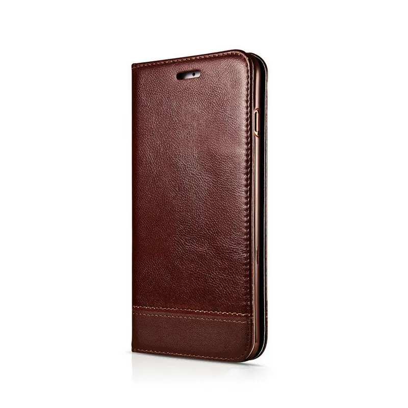 Luxury Leather Case For iPhone 5 6 6s Plus 7 8 8 plus X, Flip Book Case Card Slot Wallet Cover Magnet Phone Case