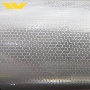 ハニカムホワイト非粘着性印刷可能PVC反射ビニールロール広告用
