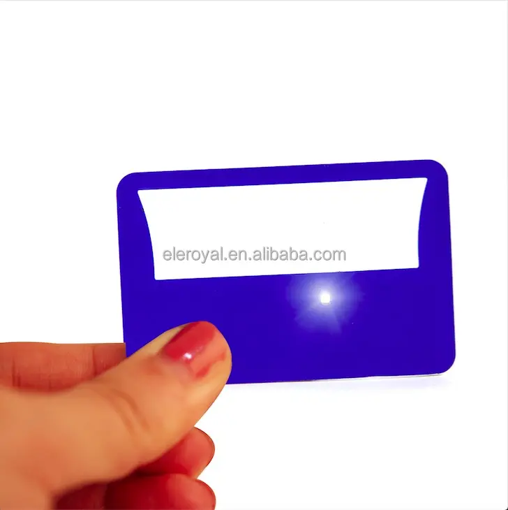 Ce Rohs Gecertificeerd Custom Credit Card Formaat Vergrootglas Met Led Light Voor Promotie