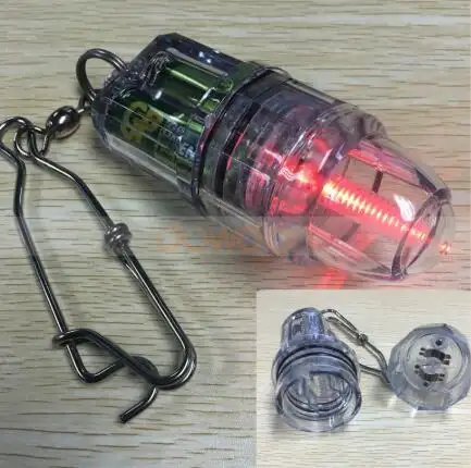 Multi Color 2 AA Battery Powered Deep Underwater Bait Light Attach Fish Lure Fishing Lamp