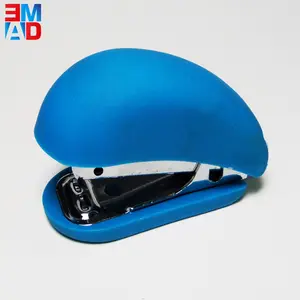 Warna-warni 12 Lembar Plastik Manual Lucu Biru Mini Stapler