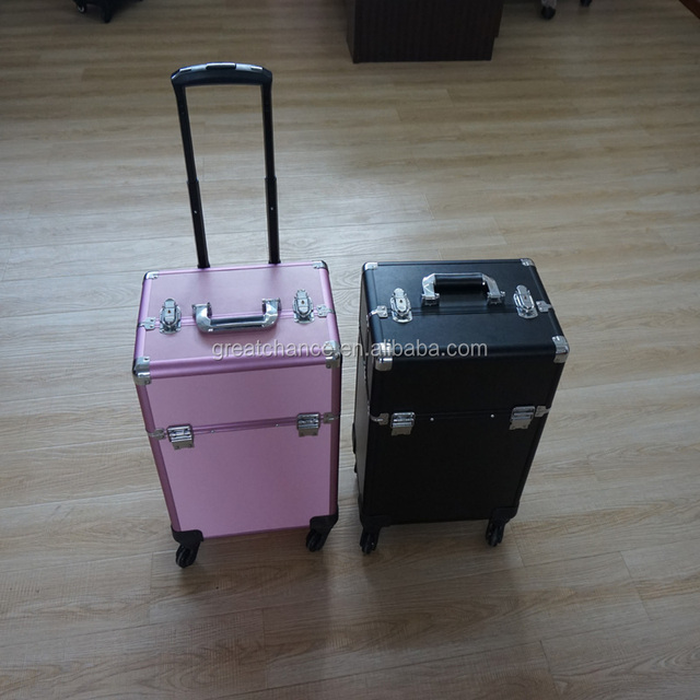 Rolling Makeup case Make up Cosmetic Box Hairdressing Nail Salon