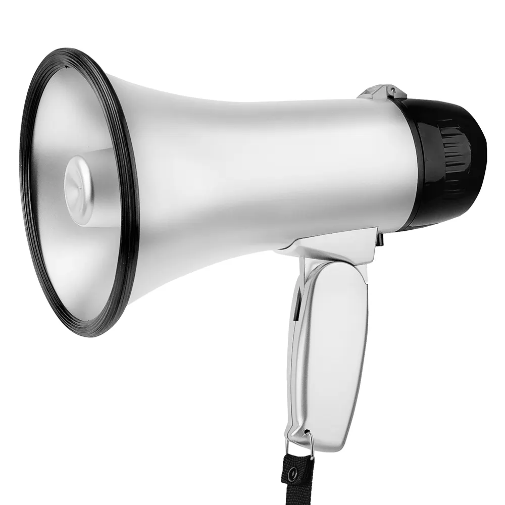 Tragbares Megaphon Bullhorn 20 Watt Megaphon Lautsprecher Sprach-und Sirenen alarm modi mit Lautstärke regler und Gurt